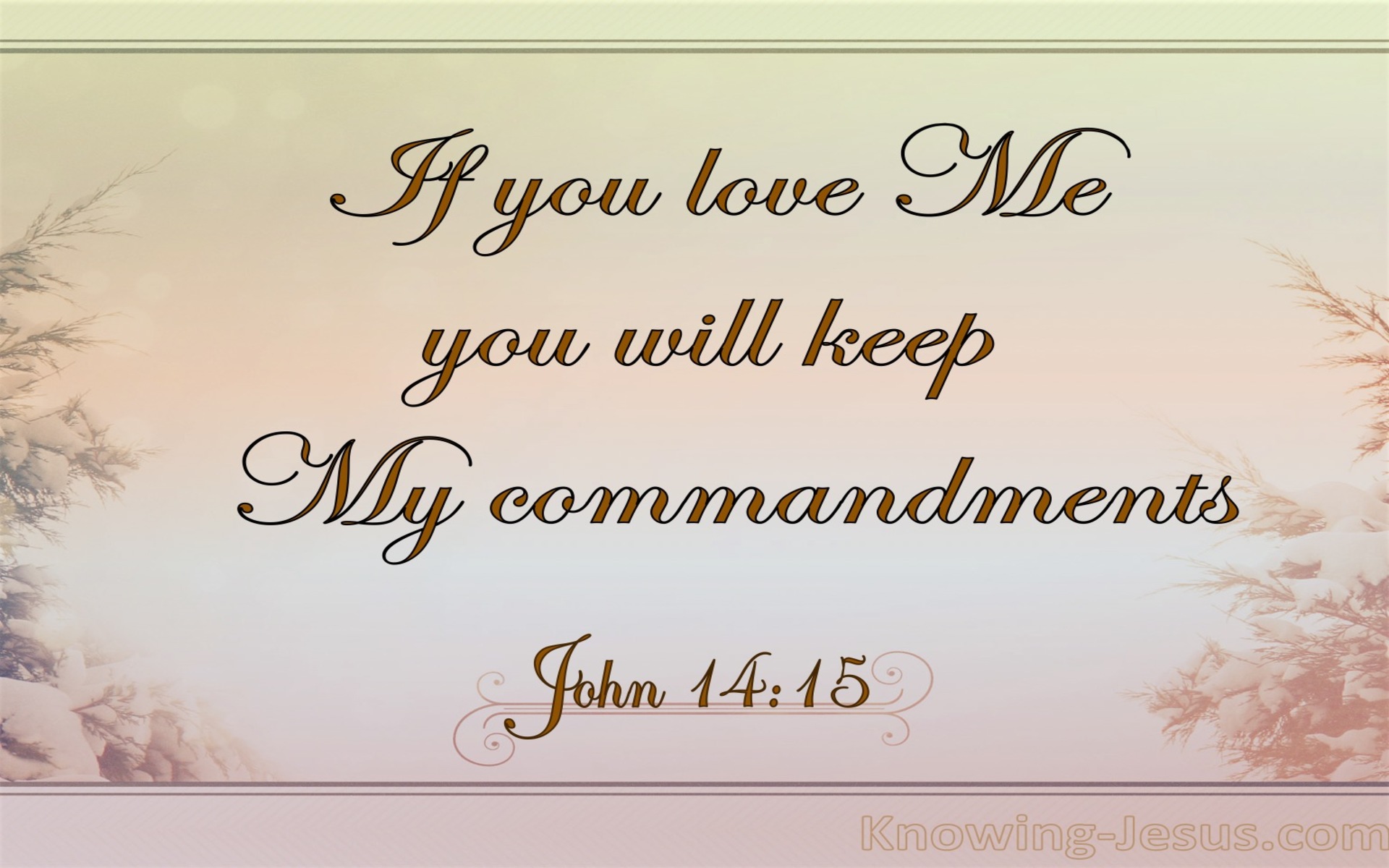 John 14:15 In You Love Me Keep My Commandments (pink)
